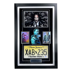 John Wick license plate movie prop and autographed  Keanu reeves