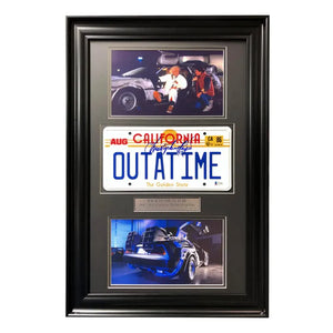 Back to the Future “Docs DeLorean Time Machine prop plate” christoper Lloyd Certified authentic autographed  JSA COA