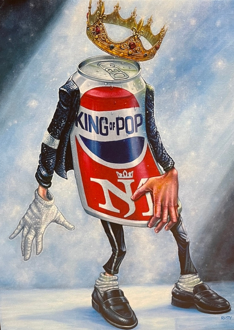 King of Pop Painting - Rusty Original